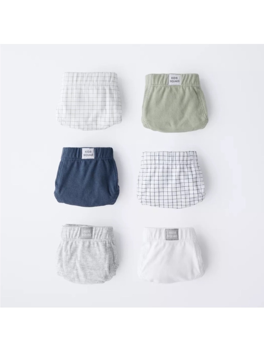 ZARA SIX-PACK OF CHECKERED BRIEFS